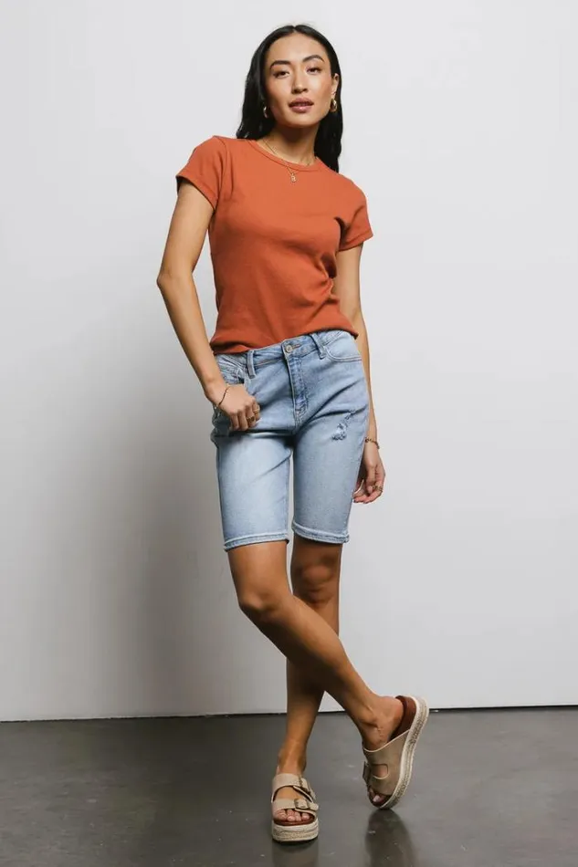 Bohme Tops Addison Ribbed Top In Clay Clay 8211 Women Bohme Tops Addison Ribbed Top In Clay Clay 8211 Women