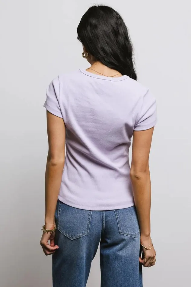 Bohme Tops Addison Ribbed Top In Lavender Lavender 8211 Women Bohme Tops Addison Ribbed Top In Lavender Lavender 8211 Women