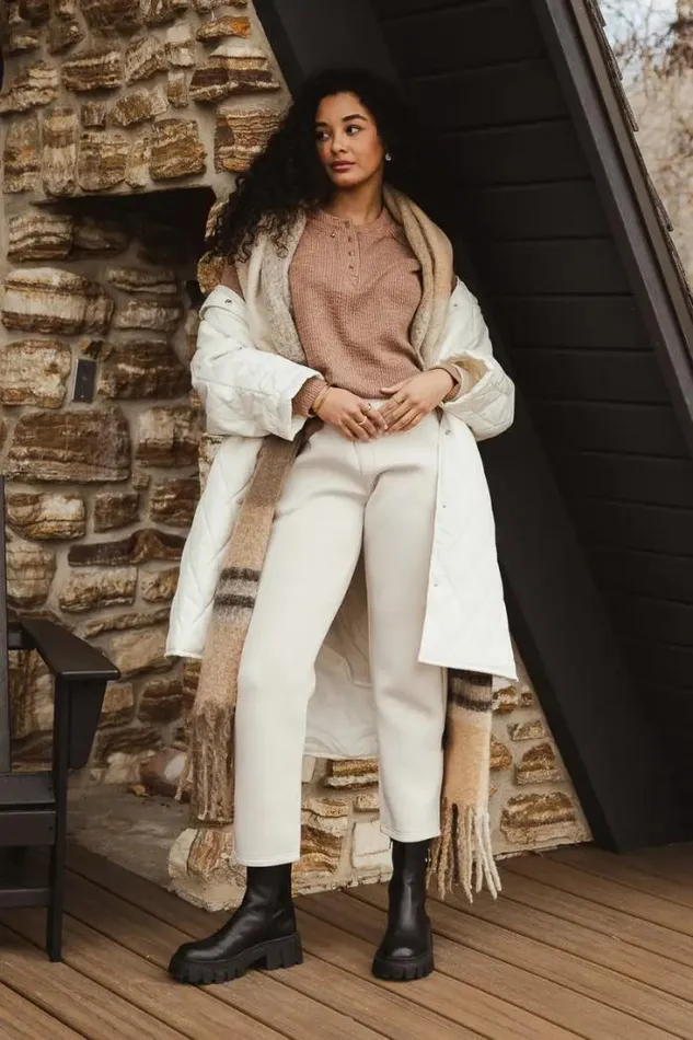 Bohme Tops Arabella Ribbed Henley Top In Brown Brown 8211 Women