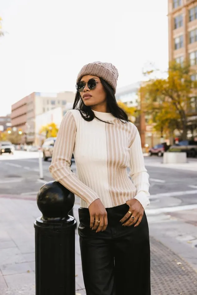 Bohme Tops Bailey Ribbed Colorblock Sweater In Cream 8211 FINAL SALE Cream 8211 Women Bohme Tops Bailey Ribbed Colorblock Sweater In Cream 8211 FINAL SALE Cream 8211 Women