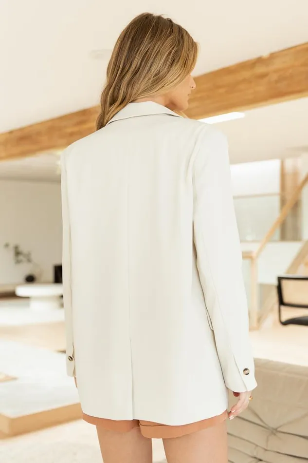 Bohme Tops Crystal Blazer In Cream Cream 8211 Women