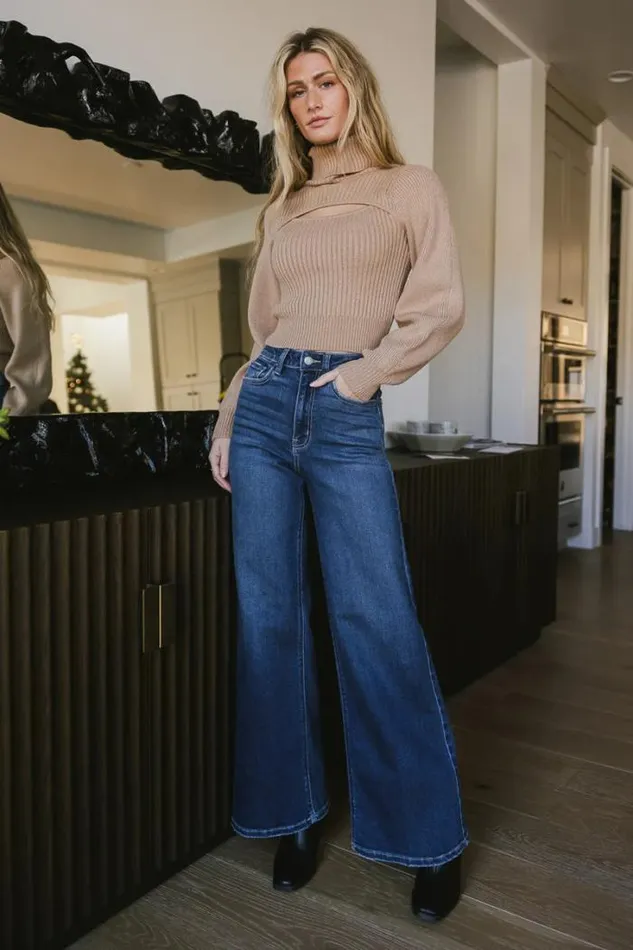 Bohme Tops Cut Out Turtleneck Sweater In Tan Tan 8211 Women Bohme Tops Cut Out Turtleneck Sweater In Tan Tan 8211 Women