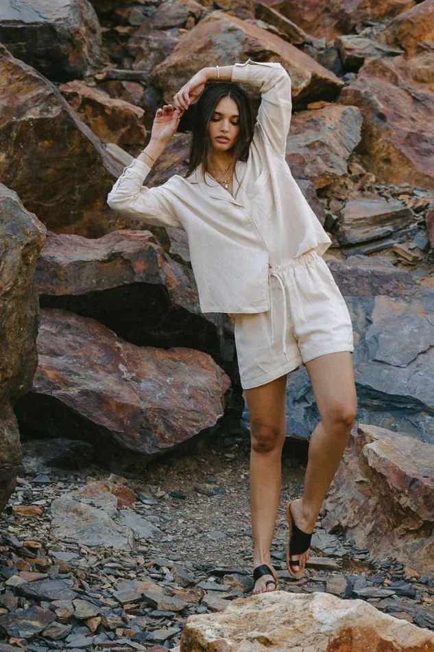 Bohme Tops Jasmine Button Up In Cream Cream 8211 Women Bohme Tops Jasmine Button Up In Cream Cream 8211 Women