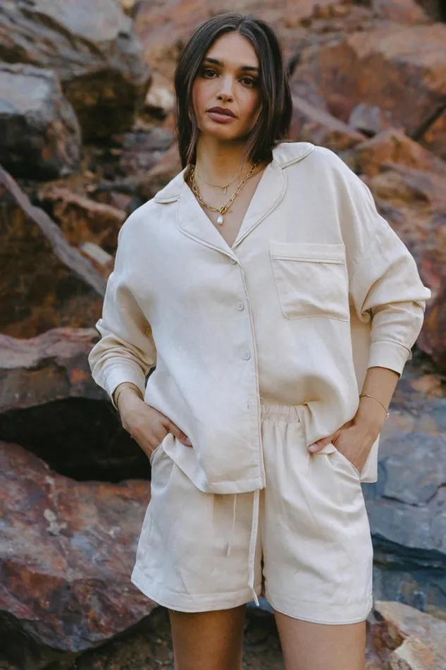 Bohme Tops Jasmine Button Up In Cream Cream 8211 Women Bohme Tops Jasmine Button Up In Cream Cream 8211 Women