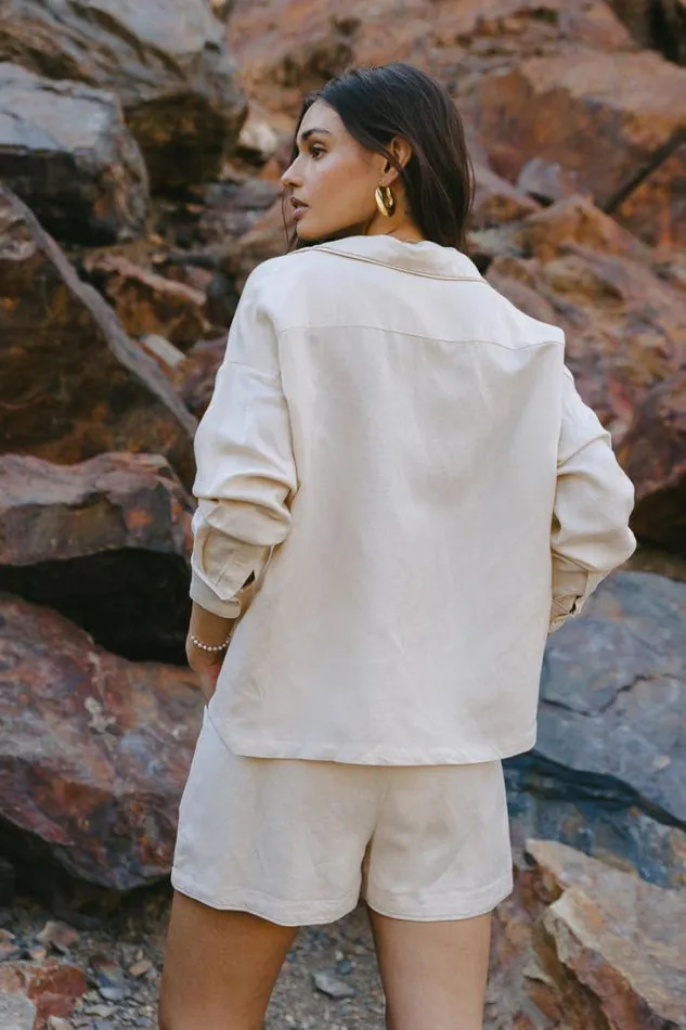 Bohme Tops Jasmine Button Up In Cream Cream 8211 Women Bohme Tops Jasmine Button Up In Cream Cream 8211 Women