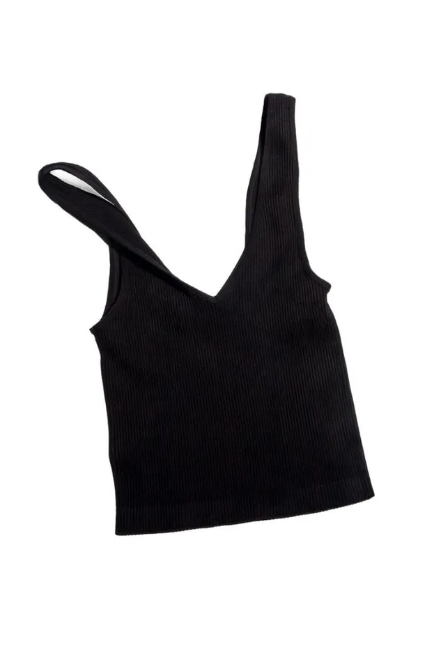 Bohme Tops Jessica Cropped Tank In Black Black 8211 Women