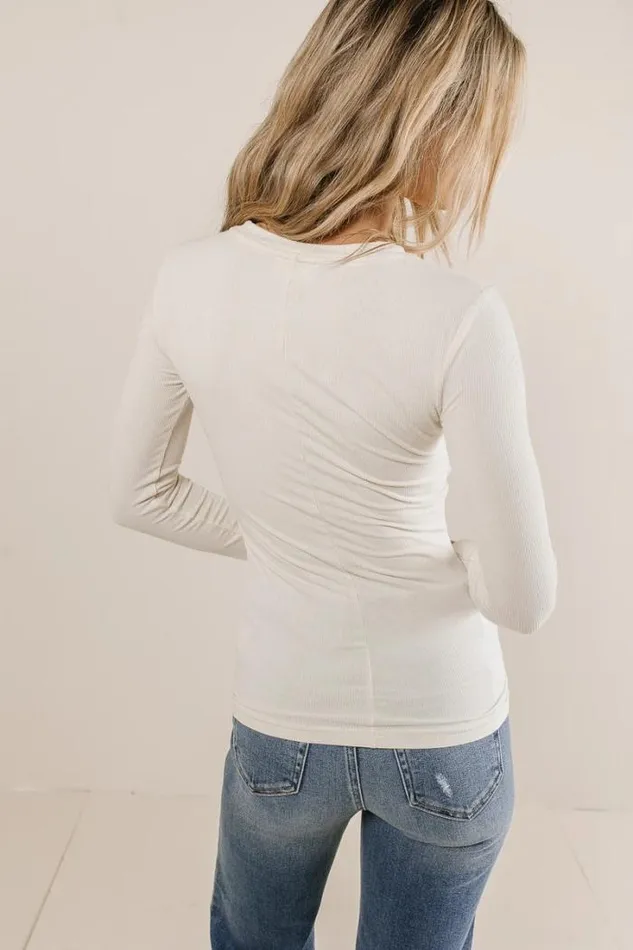 Bohme Tops Journee Ribbed Top In Cream Cream 8211 Women