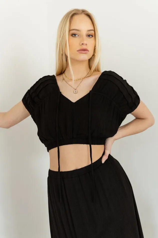 Bohme Tops Korynne Crop Top In Black 8211 FINAL SALE Black 8211 Women