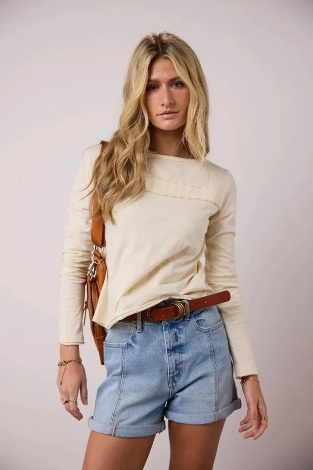 Bohme Tops Lainey Knit Top Cream 8211 Women