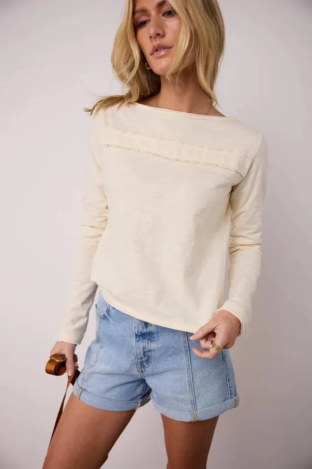 Bohme Tops Lainey Knit Top Cream 8211 Women