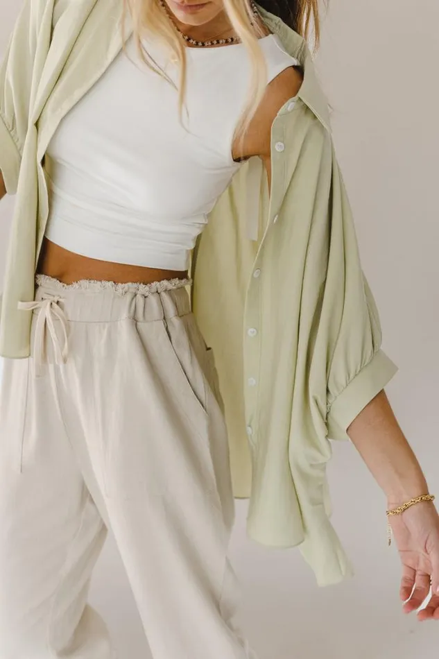 Bohme Tops Lexi Button Up Blouse In Sage Sage 8211 Women Bohme Tops Lexi Button Up Blouse In Sage Sage 8211 Women