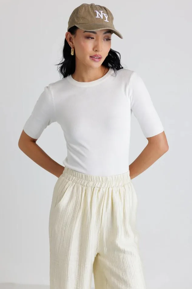 Bohme Tops Lorie Sweater Top In Off White Off White 8211 Women