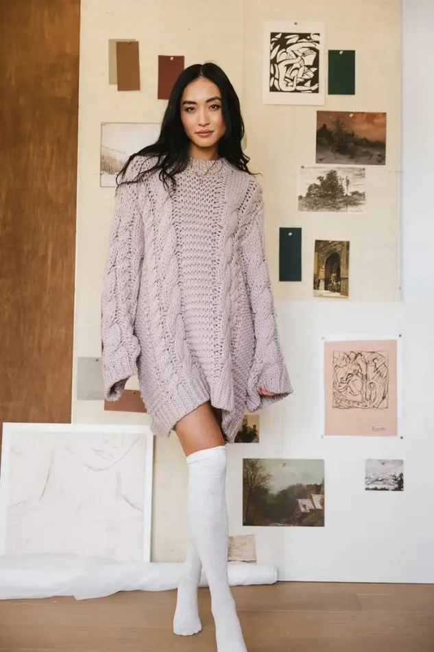 Bohme Tops Melanie Oversized Sweater Mauve 8211 Women Bohme Tops Melanie Oversized Sweater Mauve 8211 Women