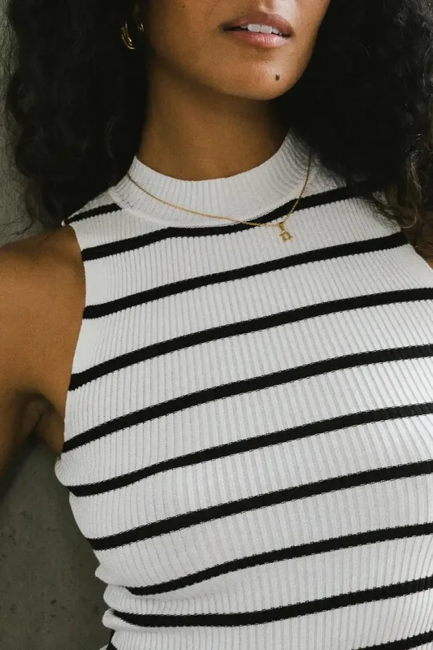 Bohme Tops Monique Striped Tank In White White 8211 Women