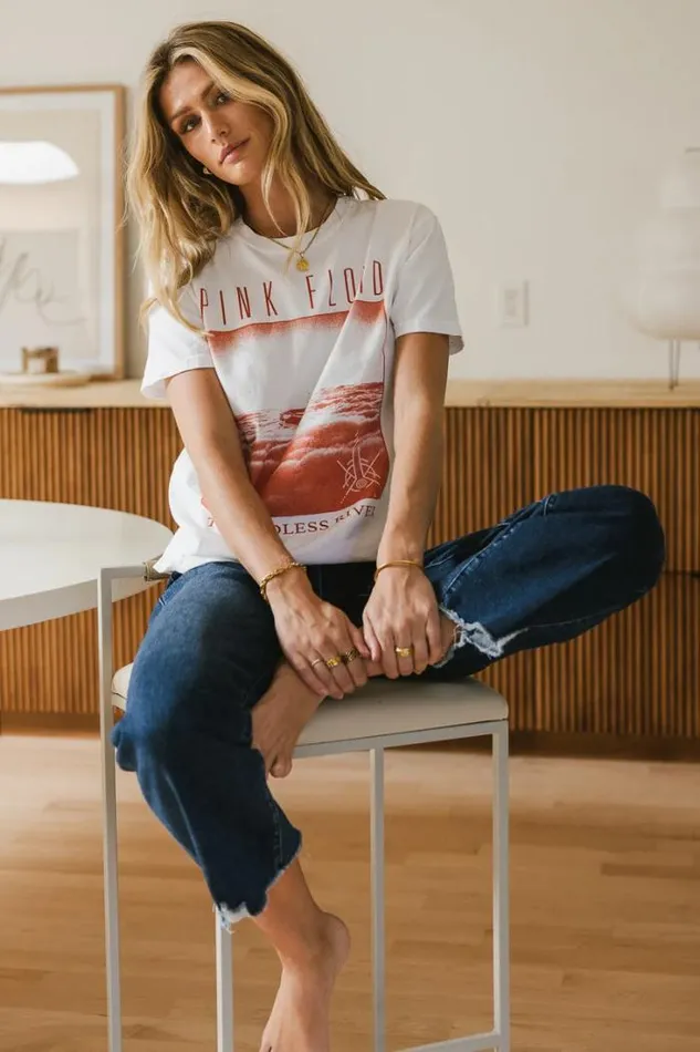 Bohme Tops Pink Floyd Graphic Tee 8211 FINAL SALE White 8211 Women Bohme Tops Pink Floyd Graphic Tee 8211 FINAL SALE White 8211 Women