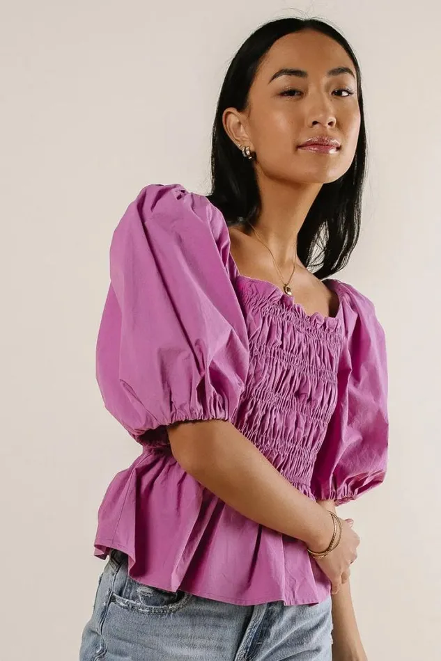 Bohme Tops Rooney Peplum Top Pink 8211 Women