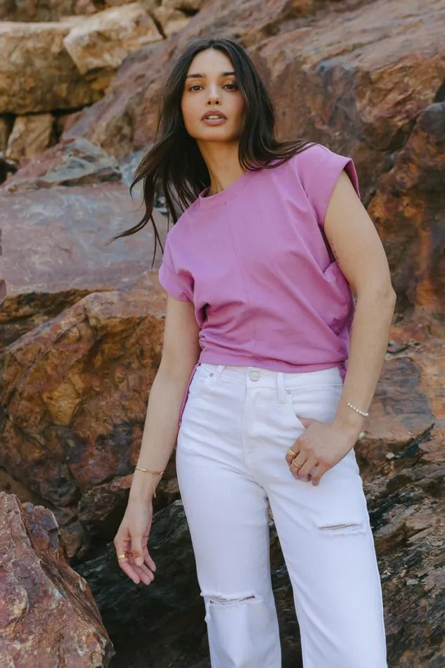 Bohme Tops Rowen Top In Purple Purple 8211 Women