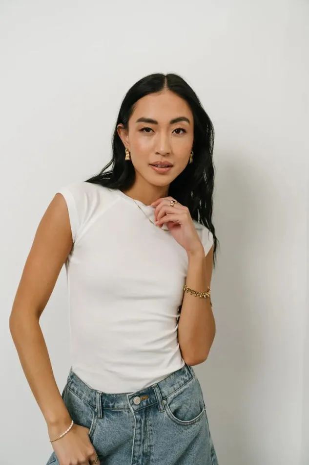 Bohme Tops Sadie TShirt In White White 8211 Women