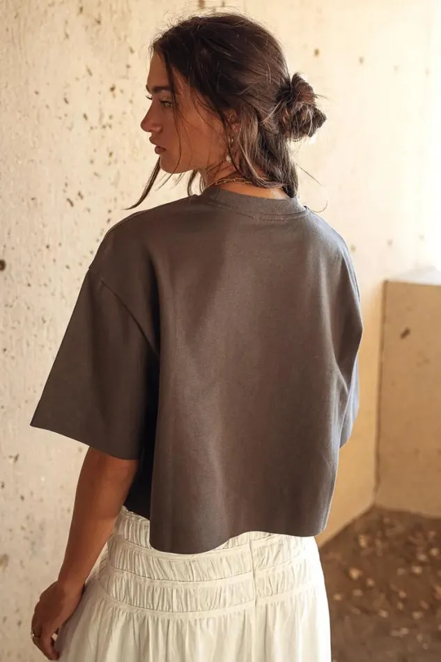 Bohme Tops Talia Top In Charcoal Charcoal 8211 Women Bohme Tops Talia Top In Charcoal Charcoal 8211 Women