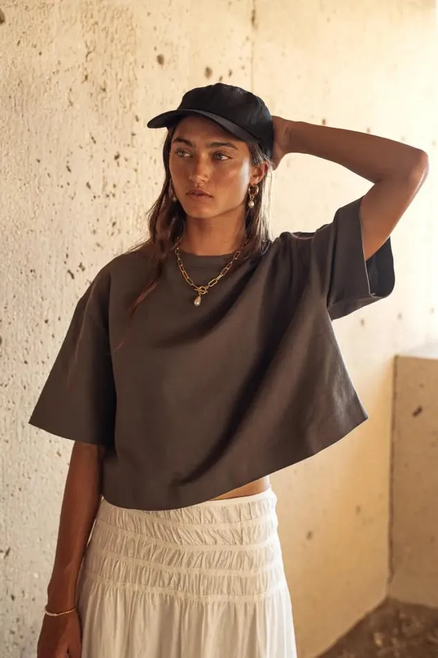 Bohme Tops Talia Top In Charcoal Charcoal 8211 Women Bohme Tops Talia Top In Charcoal Charcoal 8211 Women