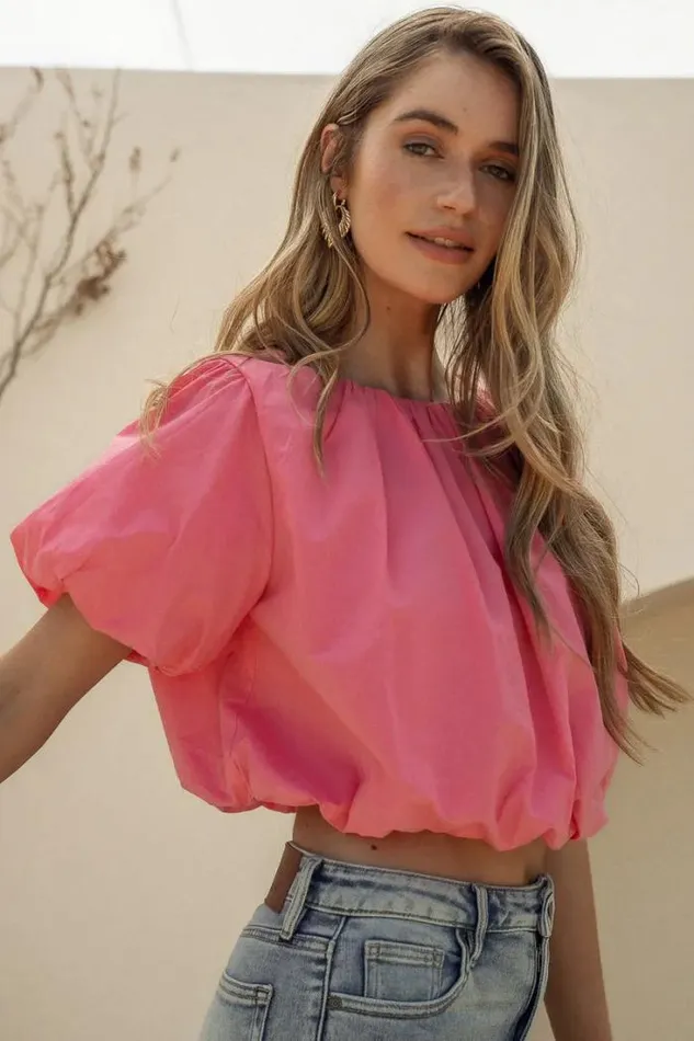Bohme Tops Tori Crop Top In Pink Pink 8211 Women