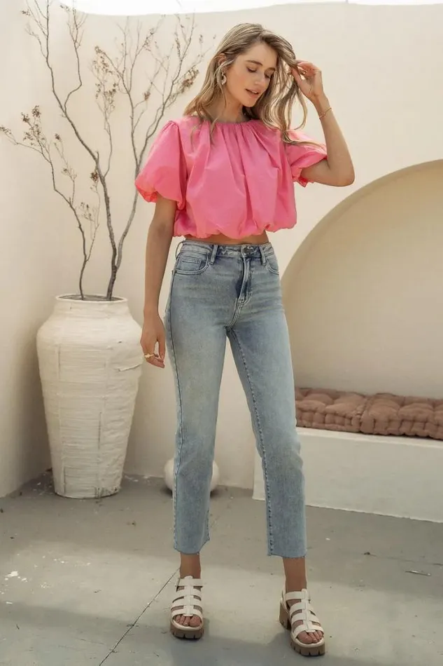 Bohme Tops Tori Crop Top In Pink Pink 8211 Women