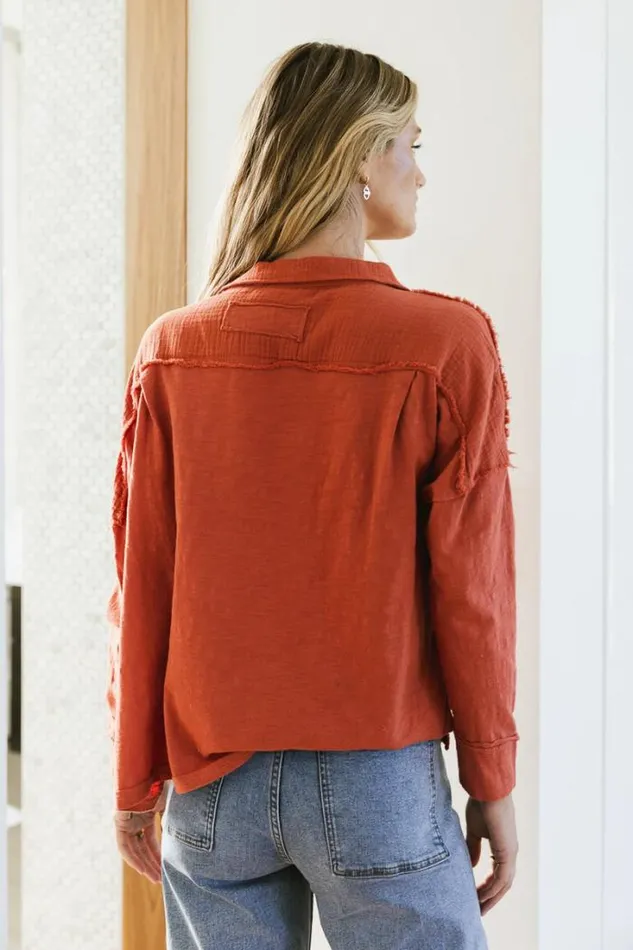 Bohme Tops Vittoria Oversized Top In Rust 8211 FINAL SALE Rust 8211 Women Bohme Tops Vittoria Oversized Top In Rust 8211 FINAL SALE Rust 8211 Women