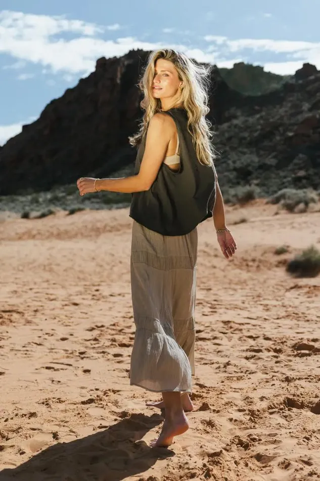 Bohme Tops Zaylee Tank In Charcoal Charcoal 8211 Women Bohme Tops Zaylee Tank In Charcoal Charcoal 8211 Women