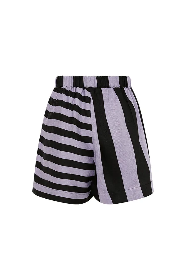 BONDI BORN Matching Separates Ios Short 8211 Purple Stripe 8211 Women