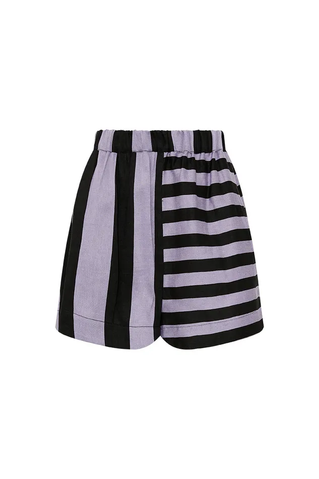 BONDI BORN Matching Separates Ios Short 8211 Purple Stripe 8211 Women