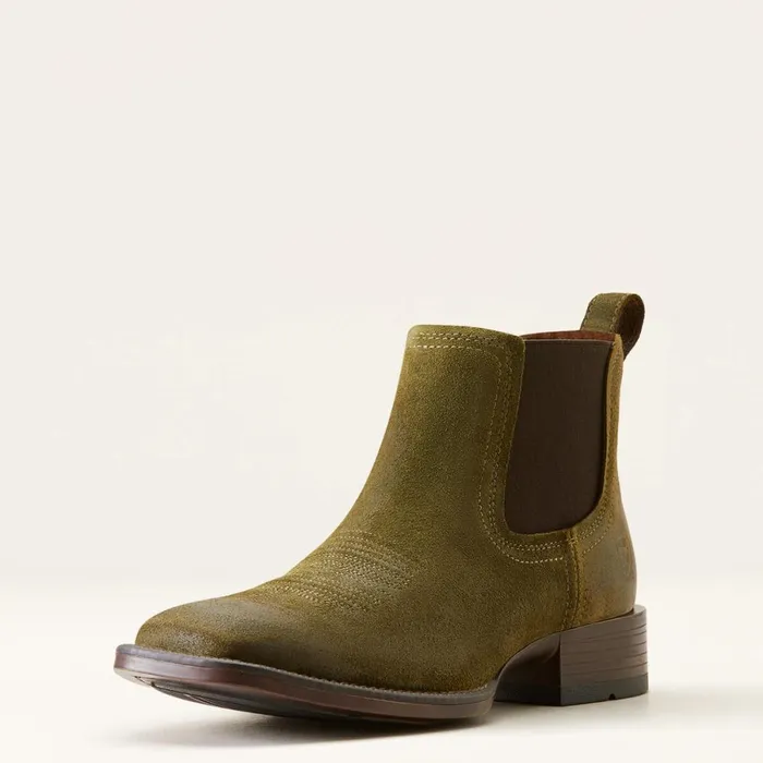 Booker Ultra Western Boot Olive Suede Men Ariat Western Boots