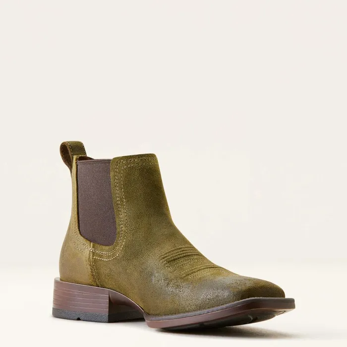 Booker Ultra Western Boot Olive Suede Men Ariat Western Boots