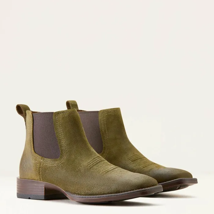 Booker Ultra Western Boot Olive Suede Men Ariat Western Boots