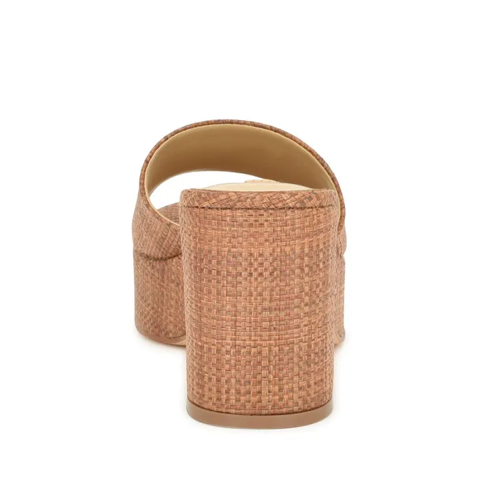 Boone Platform Slide Sandals Brown Raffia Women Nine West Wedges Boone Platform Slide Sandals Brown Raffia Women Nine West Wedges