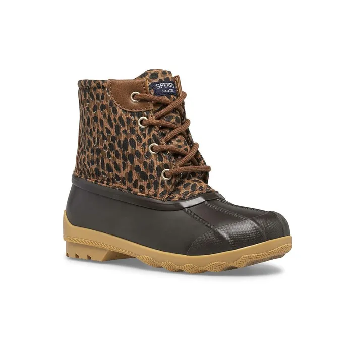 Boots Kids Sperry Big Kid039s Port Boot Tan Leopard