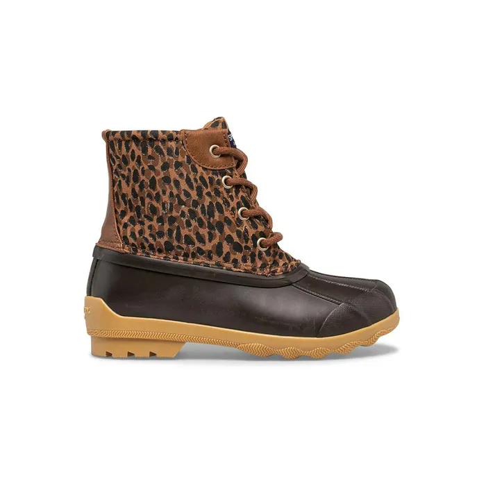 Boots Kids Sperry Big Kid039s Port Boot Tan Leopard Boots Kids Sperry Big Kid039s Port Boot Tan Leopard