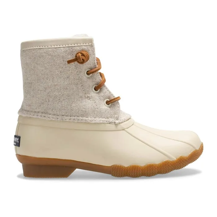 Boots Kids Sperry Big Kid039s Saltwater Wool Duck Boot Oat