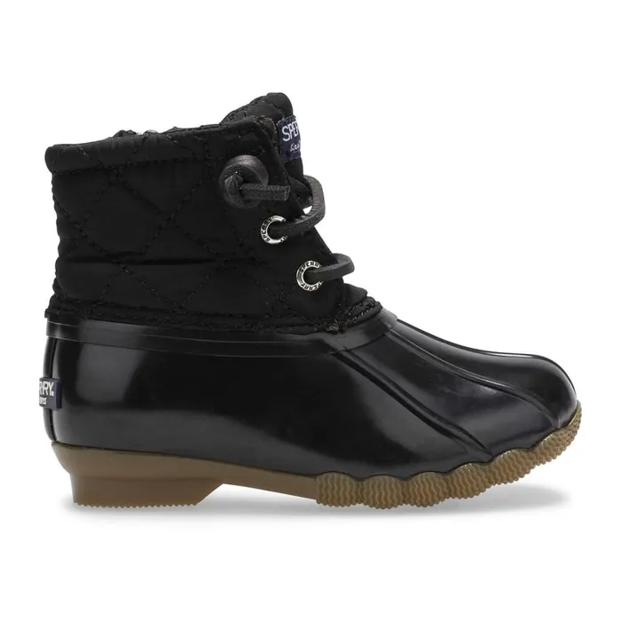Boots Kids Sperry Little Kid039s Saltwater Nylon Quilt Duck Boot Black