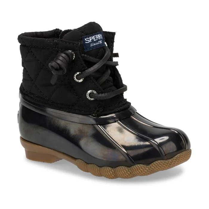 Boots Kids Sperry Little Kid039s Saltwater Nylon Quilt Duck Boot Black Boots Kids Sperry Little Kid039s Saltwater Nylon Quilt Duck Boot Black