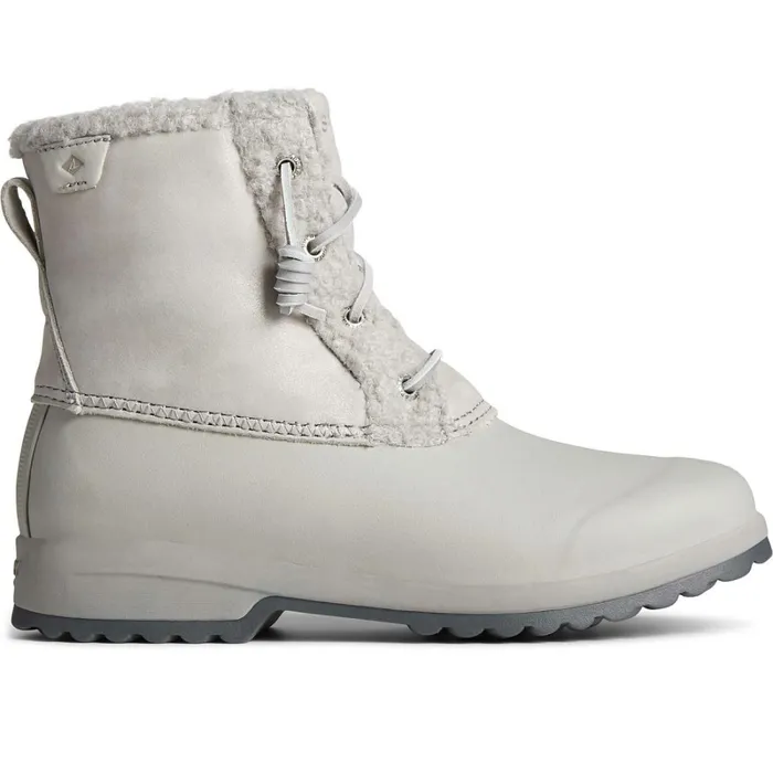 Boots Women Sperry Maritime Repel Teddy Trim Snow Boot Grey