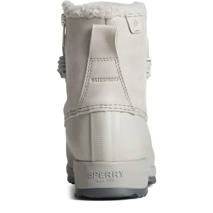 Boots Women Sperry Maritime Repel Teddy Trim Snow Boot Grey