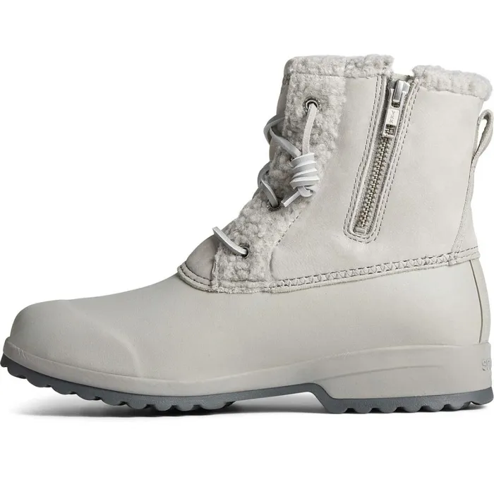 Boots Women Sperry Maritime Repel Teddy Trim Snow Boot Grey