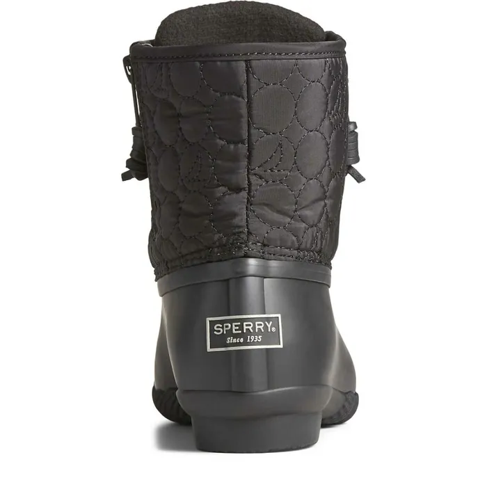 Boots Women Sperry Saltwater Circle Nylon Duck Boot Black Boots Women Sperry Saltwater Circle Nylon Duck Boot Black