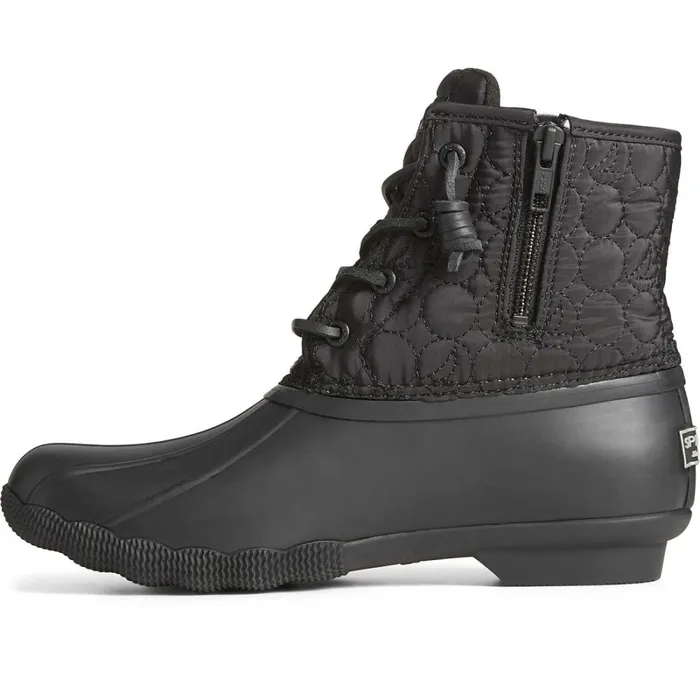 Boots Women Sperry Saltwater Circle Nylon Duck Boot Black Boots Women Sperry Saltwater Circle Nylon Duck Boot Black