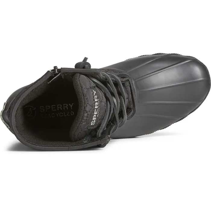 Boots Women Sperry Saltwater Circle Nylon Duck Boot Black Boots Women Sperry Saltwater Circle Nylon Duck Boot Black