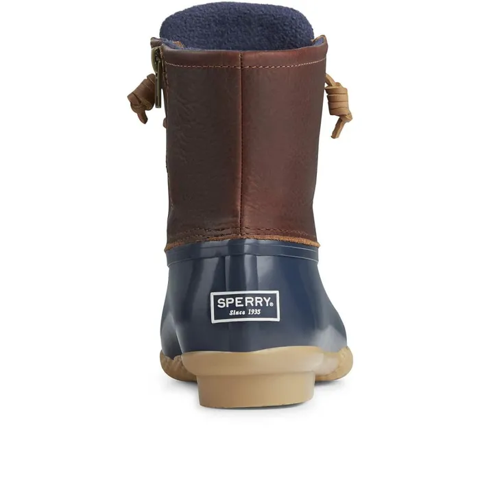 Boots Women Sperry Saltwater Duck Boot Tan Navy
