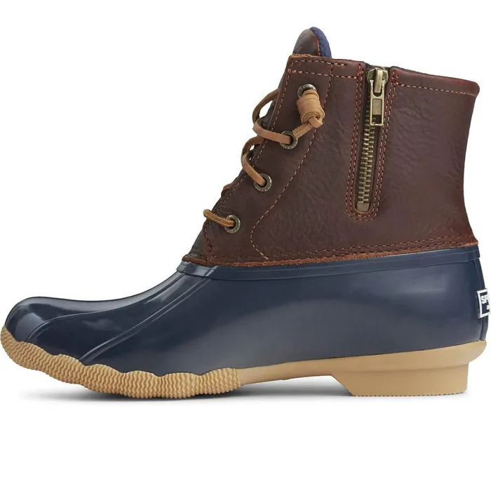 Boots Women Sperry Saltwater Duck Boot Tan Navy