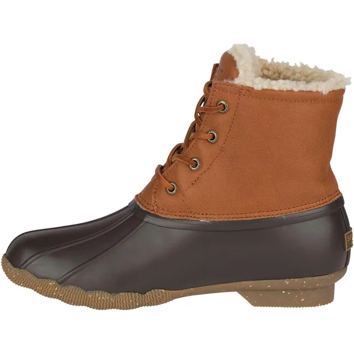 Boots Women Sperry Saltwater Luxe Leather Thinsulate Duck Boot Tan