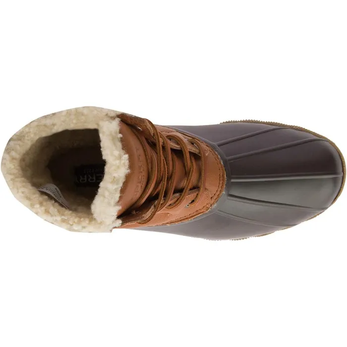 Boots Women Sperry Saltwater Luxe Leather Thinsulate Duck Boot Tan