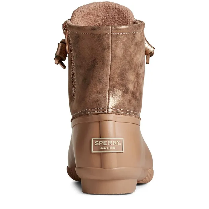 Boots Women Sperry Saltwater Metallic Leather Duck Boot Rose Boots Women Sperry Saltwater Metallic Leather Duck Boot Rose